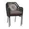 Flash Furniture Set of 2 Black All-Weather Woven Patio Chairs, 2PK SDA-AD892006-BK-2-GG - alternate 3